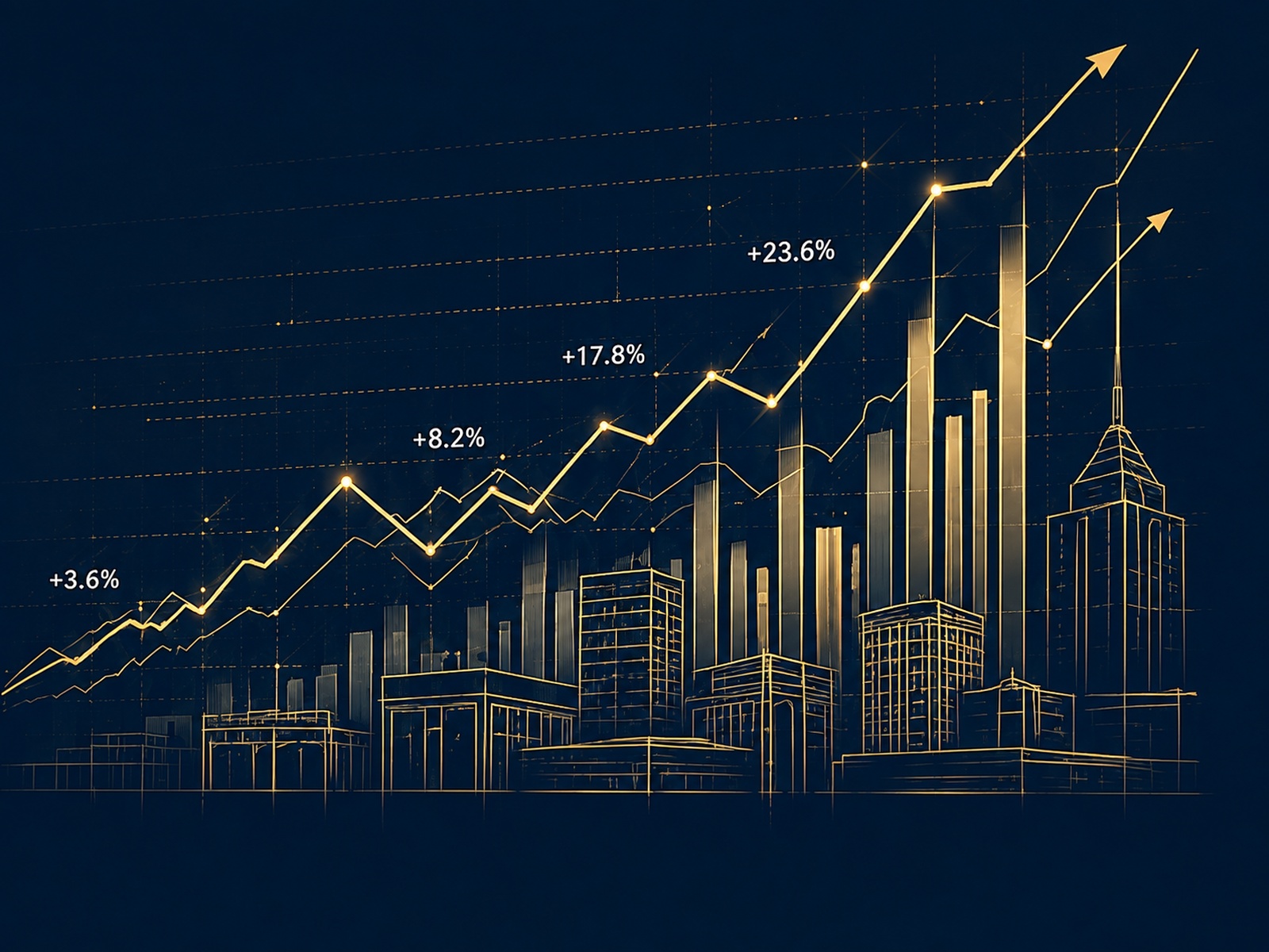 Financial growth chart illustration